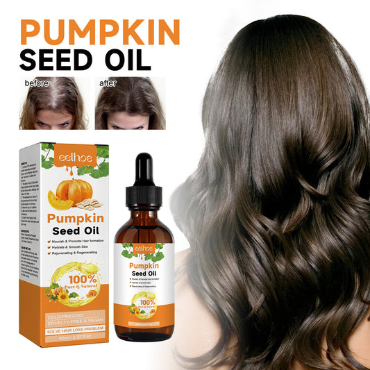 Pumpkin Seed Oil Moistens Hair Root.